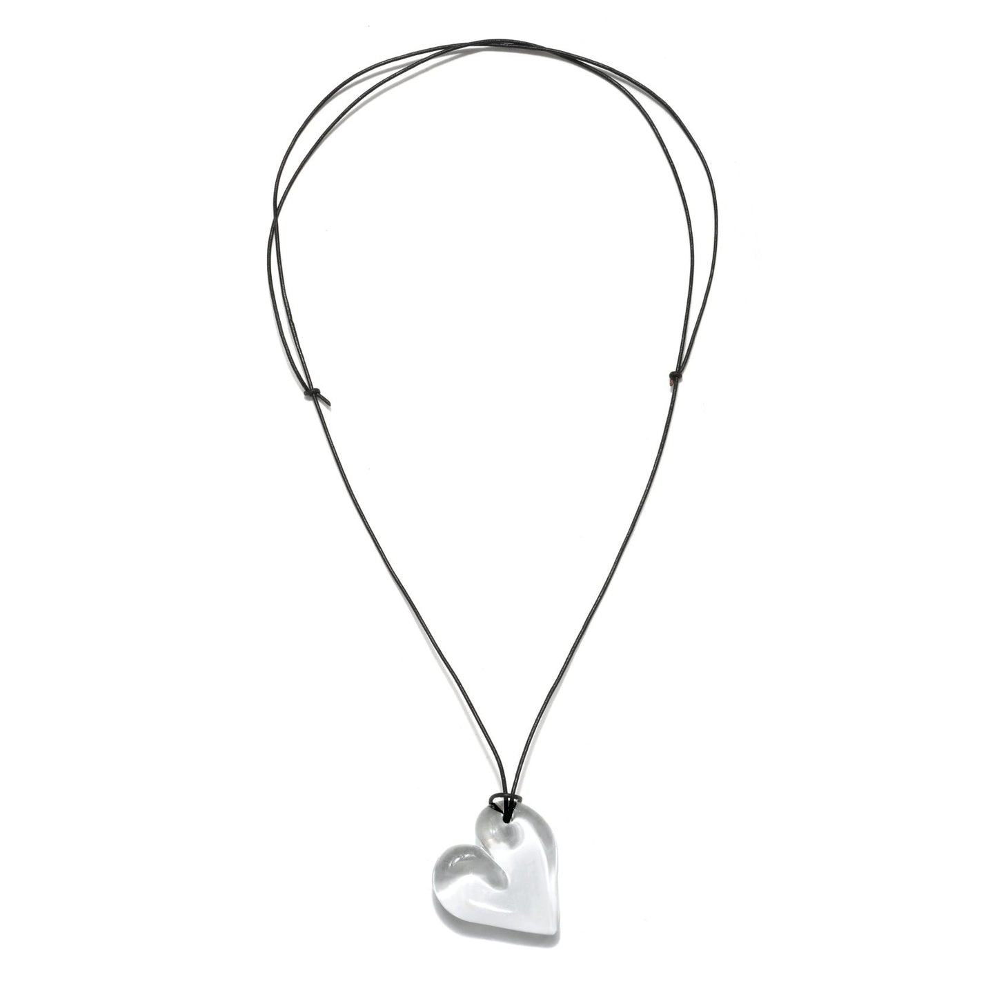 Glass Heart Pendant Necklace