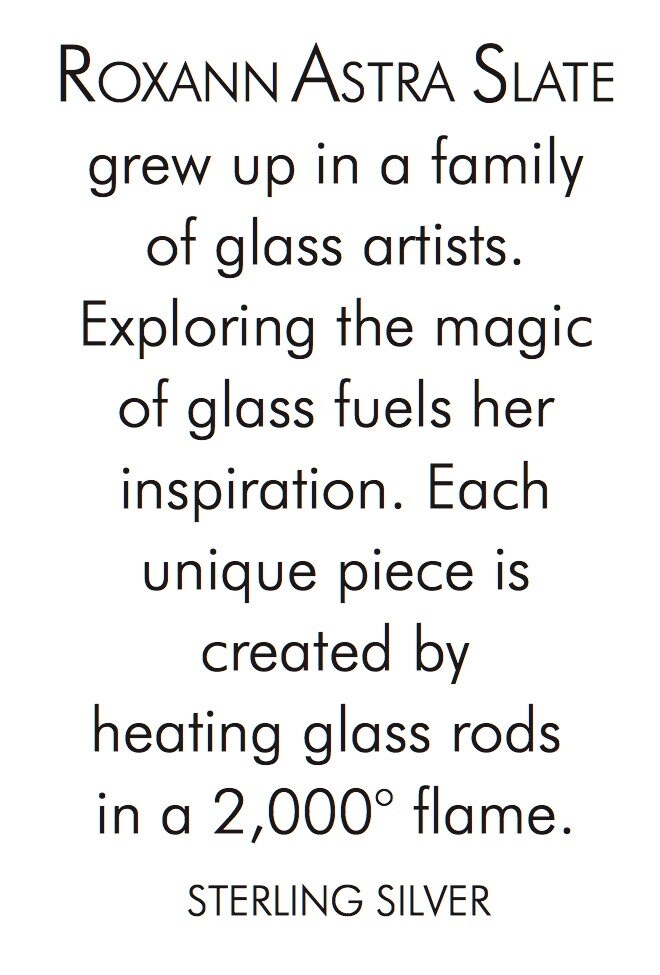 Glass Long Link Chain Earrings