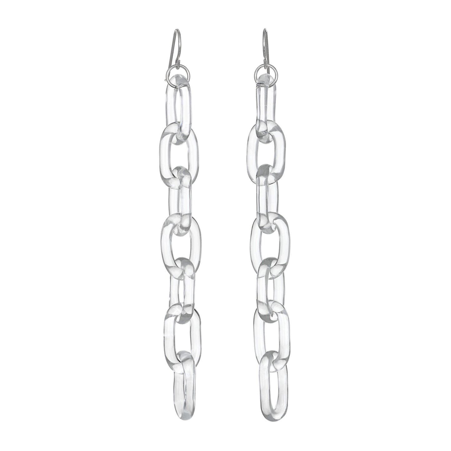 Oversized Oval Chain Earrings