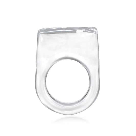 Clear Glass Ring - Size 7