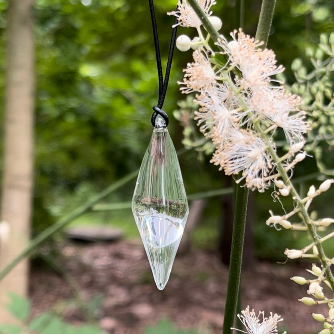 Glass Pendulum Pendant Necklace