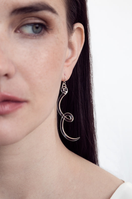 Cursive Curve Earrings