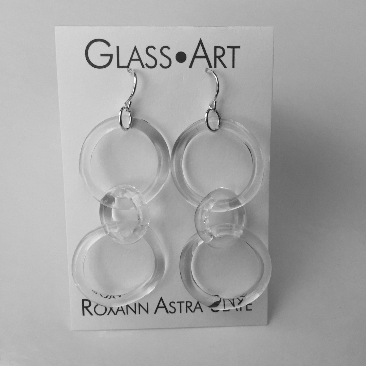 Glass Thin Waisted Chain Earrings