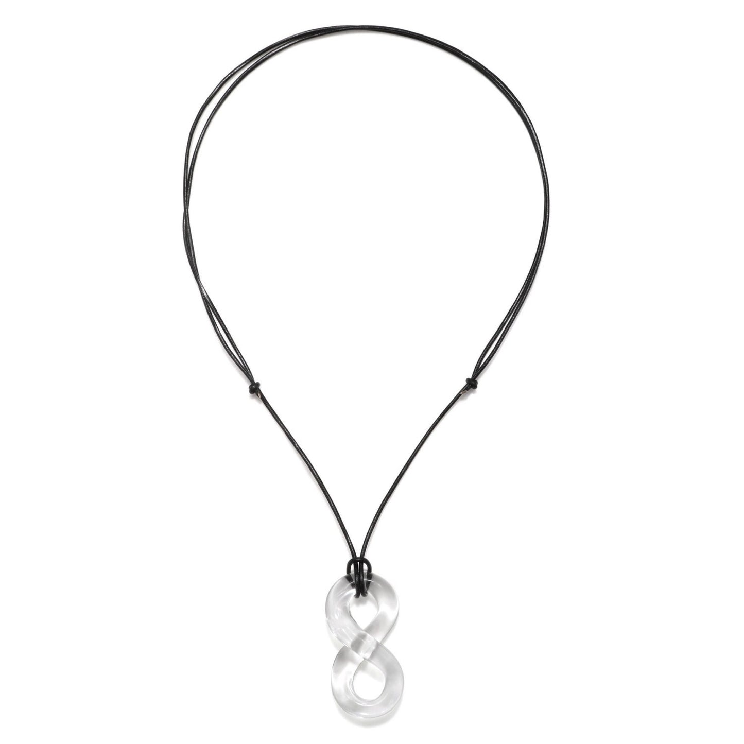 Glass Infinity Pendant Necklace