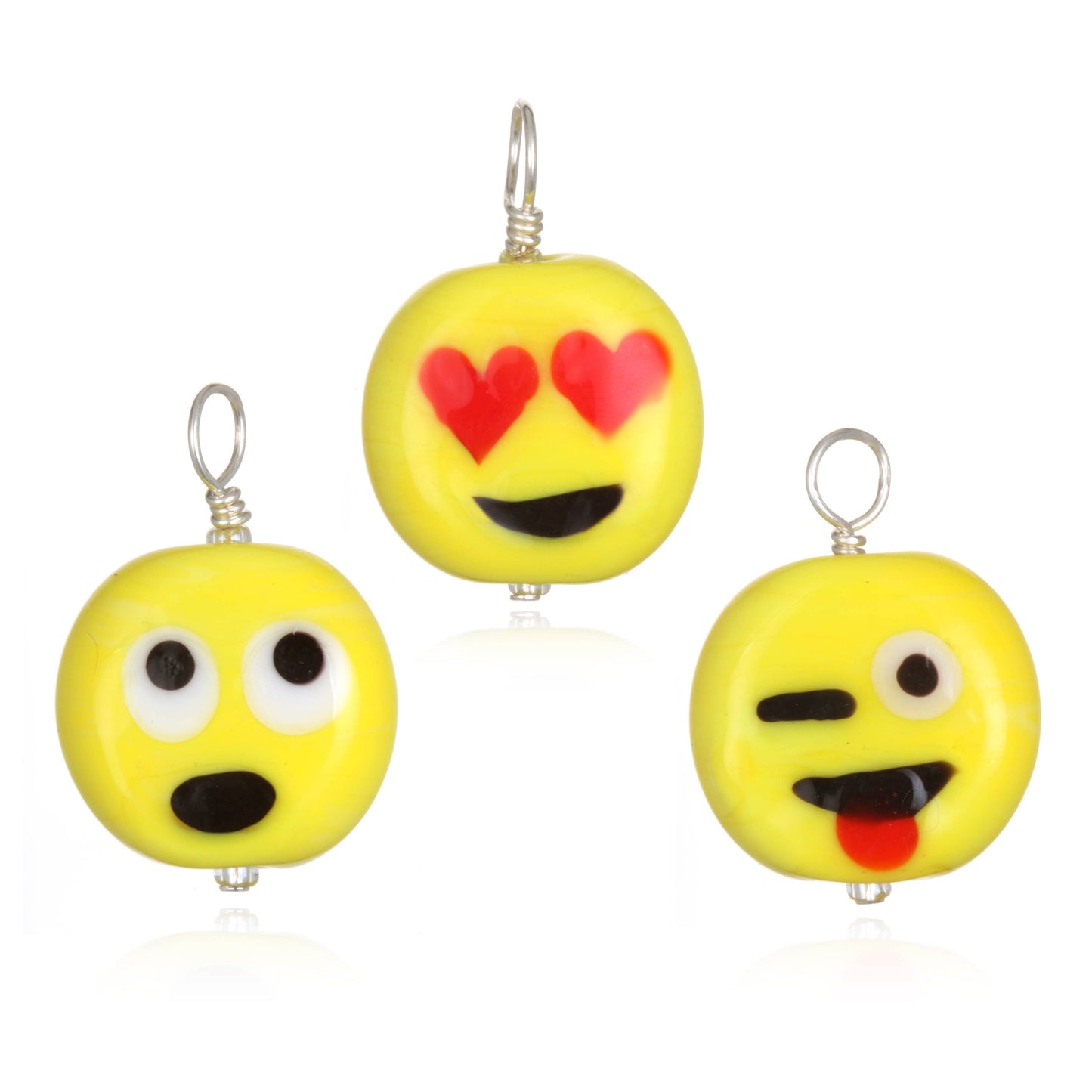 Glass Emoji Pendant Necklace