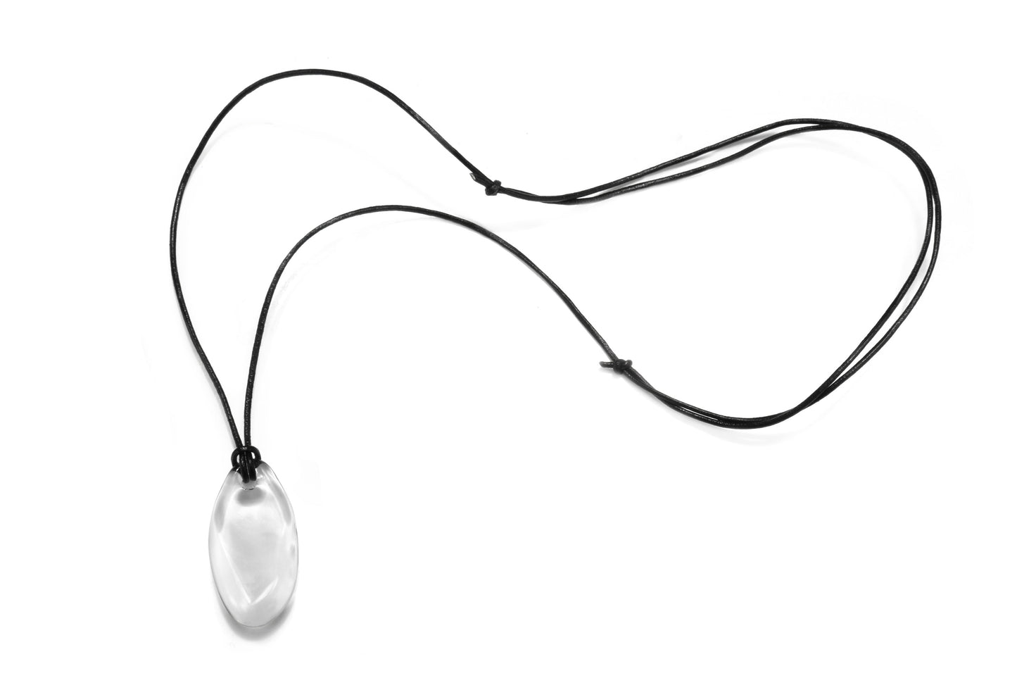 Glass Pebble Pendant Necklace